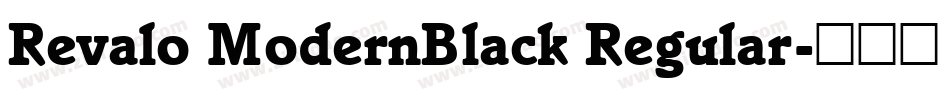 Revalo ModernBlack Regular字体转换